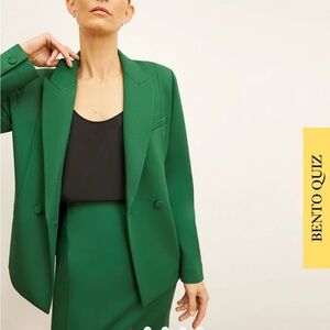 M.M.LaFleur Light Ponte Blazer - Shamrock